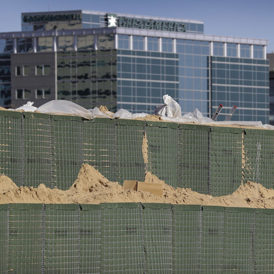 Γαλβανισμένο γεμισμένο άμμος εμπόδιο στρατού για το διατηρώντας τοίχο προστασίας στρατιωτών