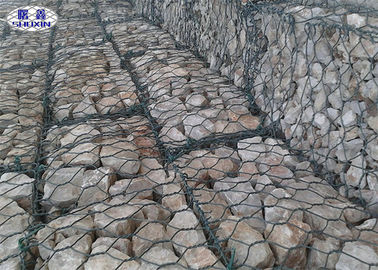 8X10 γαλβανισμένη εξαγωνική μορφή τοίχων κλουβιών βράχου για την πρόληψη αναχωμάτων