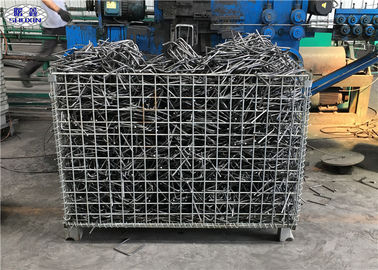 Κλουβιά παλετών πλέγματος καλωδίων αποθήκευσης εργαστηρίων, γαλβανισμένο ενωμένο στενά βιομηχανικό κλουβί αποθήκευσης