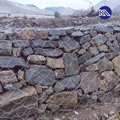 River Protection Galvanized Wire Gabion Cage 27mm