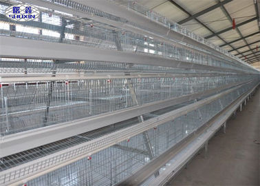 Γαλβανισμένο αγρόκτημα 3 κλουβιά στρώματος κοτόπουλου σειρών για τη σίτιση πουλερικών