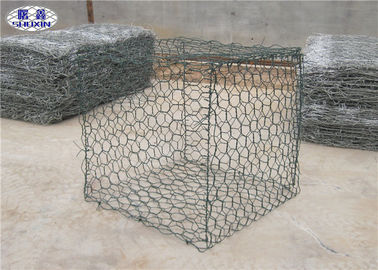 Ντυμένα πλαστικό κλουβιά τοίχων Gabion/εξαγωνικά γεμισμένα βράχος κλουβιά Gabion