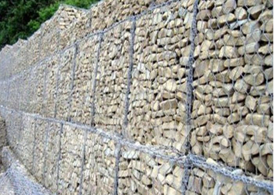 Το PVC έντυσε την εξαγωνική γεμισμένη ο Stone αλιεία με δίχτυα προστασίας Gabions Rockfall
