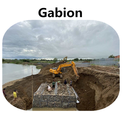 Γαλβανισμένη ύφανση 3mx1mx1m καλάθια Gabion πλέγματος καλωδίων για την προστασία καναλιών ποταμών