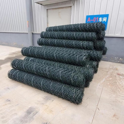 Τοίχος αντιστήριξης καλαθιού Pvc Gabion Protection από βράχους Εξαγωνικός
