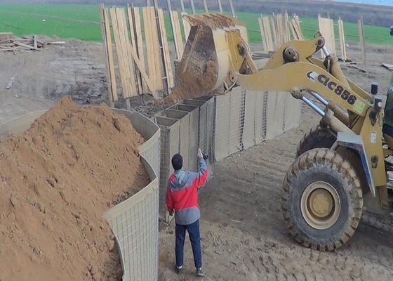 2x1x1mesh Gabion υψηλής ασφάλειας αναδιπλούμενα στρατιωτικά φράγματα τοίχοι εμπορευματοκιβωτίων για καταφύγια