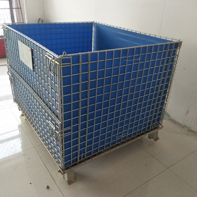 OEM Ζυγισμένο Διπλώσιμο Euro μπουκάλι Wire Container 1200*1000*890 Wire Mesh Container Stackable αποθηκευτικό κλουβί