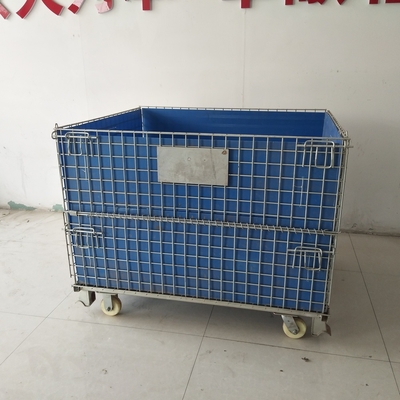 OEM Ζυγισμένο Διπλώσιμο Euro μπουκάλι Wire Container 1200*1000*890 Wire Mesh Container Stackable αποθηκευτικό κλουβί