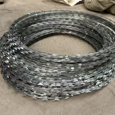 Ζυγισμένο Concertina Razor Wire Cross Coil Double Loops