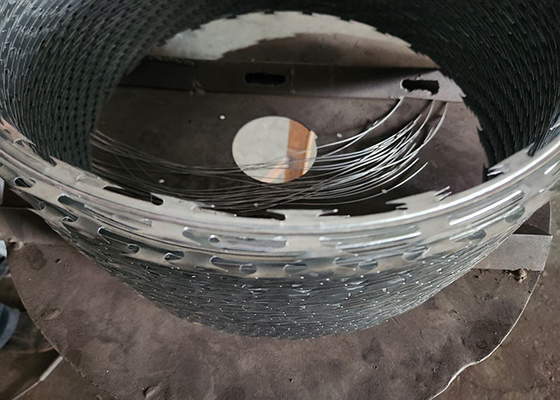 Δύο στροφή γαλβανισμένο χάλυβα PVC επικαλυμμένο ξυράφι φράχτης σύρματος τοίχος Spike απευθείας προμήθεια