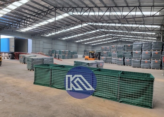Ζυγισμένο Gabion Κατακλυσμιακό Προστατευτικό Hesco Φράγμα Ανατίναξη Τείχος Προστατευτικό Φράγμα Πύργο Κατακλυσμιακό Πύργο Άμμος Τείχος Hesco Φράγμα