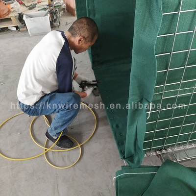 350g Αλουμινίου ψευδαργύρου Προστατευτικά εμπόδια Ζυγισμένο Γκαμπιόν τοίχος με άμμο / πράσινο γεωτεξτύλιο