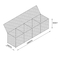 Πέτρινο στρώμα 2x1x0.5 Reno κιβωτίων Gabion κλουβιών εξαγωνικό ντυμένο PVC