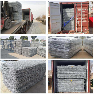 Το πράσινο PVC έντυσε το κιβώτιο 2.7mm Gabion για την ενίσχυση ελέγχου πλημμυρών ποταμών