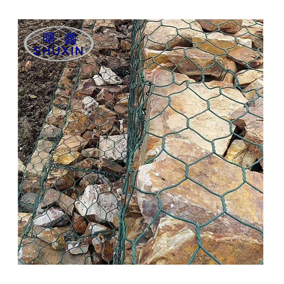 Τρύπα 8*10cm καλάθια 2*1*1m Gabion χάλυβα κλίσεων ποταμών που γαλβανίζονται υφαμένος