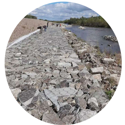 Χαμηλός εξαγωνικός Gabion πέτρινος καυτός πλέγματος καλωδίων σιδήρου 2x1x1 που γαλβανίζεται