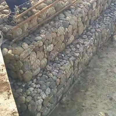 Hexagon Galfan Gaybian υφαμένος ο καλάθι Stone γέμισε 8x10cm για την προστασία Seawall