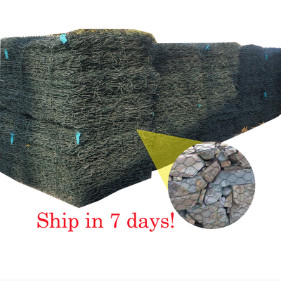 γαλβανισμένο Gabion καλάθι 2.7mm 6x2x0.5m 8x10cm