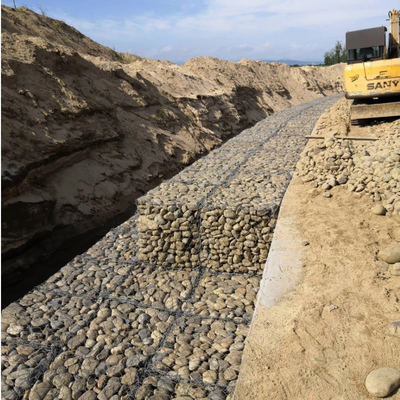Γαλβανισμένο καλάθι Gabion 27mm για προστασία ποταμού