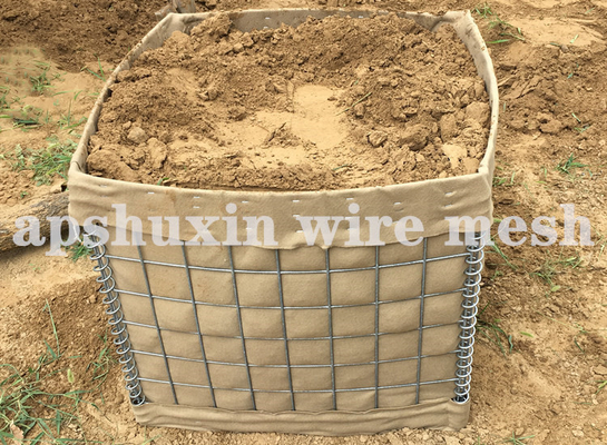 Υψηλής αντοχής πράσινος Geotextile φράκτης hesco τοίχων εμποδίων Hesco εύκολος να μεταφέρει