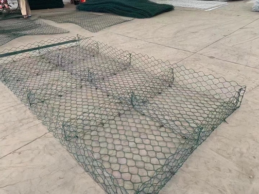 6X2X0.3M γαλβανισμένο εξαγωνικό στρώμα Gabion πλέγματος καλωδίων για την κατασκευή τοίχων ποταμών