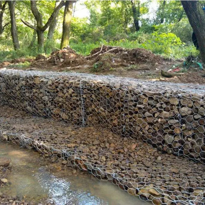Πλαίσιο 80X100Mm πλέγματος καλωδίων 2X1X1M Gabion καλάθι βράχου Gabion για το πρόγραμμα ελέγχου πλημμυρών