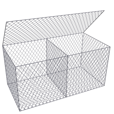 Πράσινο PVC επικαλυμμένο Gabion καλάθια 100x50x30 Φυλακό τοίχωμα 8x10cm Mesh τρύπα