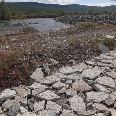 Πυροσβεστικό PVC 6x8cm Ζαλβανισμένα κουτιά Gabion 3,2mm διάμετρος σύρματος
