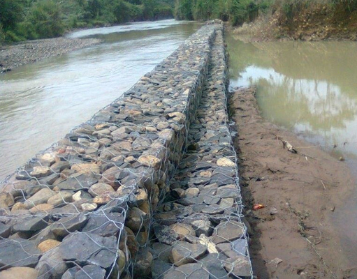 2*1*0.5M PVC επικαλυμμένο Gabion Box Ζυγισμένο βαρύ δίκτυο