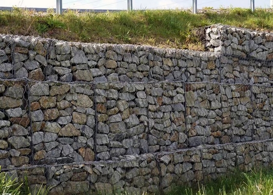 Γκαλφάν επικαλυμμένο ενισχυμένο Gabion Mesh για υποστήριξη κλίσης και υποστήριξη βάσης λάκκο