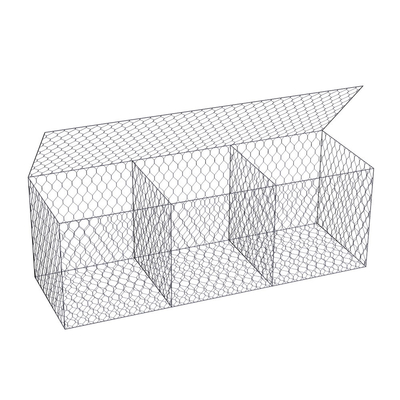 Πέτρα Γεμίσματος 4*1*1m PVC επικαλυμμένο Gabion Box Ζυγισμένο υφασμένο πλέγμα