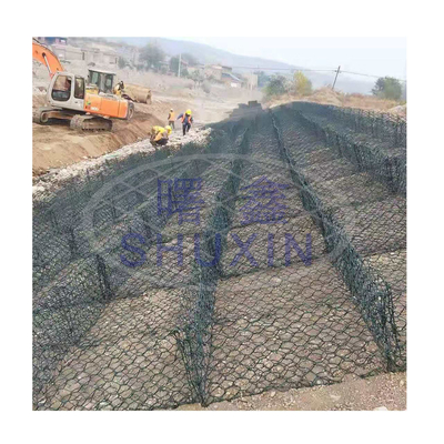 Τείχοι υποστήριξης Gabion 4*1*1m Woven Gabion Basket Stone Cage Garden Fence τιμή