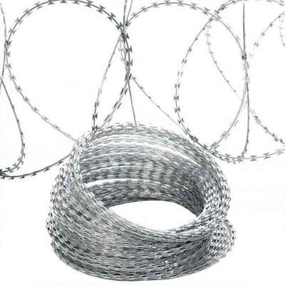 Εμπορικό εμπόριο BTO-10 Razor Barbed Wire High Tensile Rolls για ασφαλείς περιφράξεις Πίνακα συρματόπλεγματος
