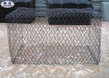80X100 κλουβιά τοίχων Gabion επιστρώματος PVC, διατηρώντας τοίχοι καλαθιών πλέγματος καλωδίων