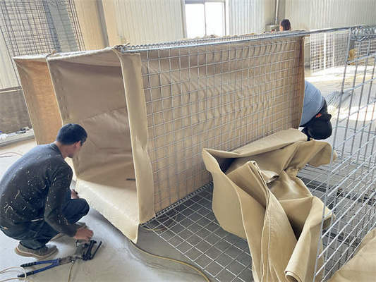 Ζυγισμένο Τείχος Άμμου Επεξεργασμένο Αμυντικό Φραγικό Πυροσβεστικό Κλουβί Κατακλυσμιακή Άμυνα Γκαμπιόν Πυροσβεστικό Τείχος Γεωτεξυλικών Πύργων