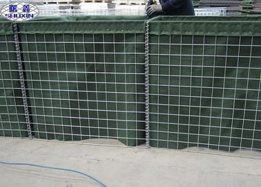 Πράσινος Geotextile στρατιωτικός ψευδάργυρος παραθύρων Gabion - ντυμένος αργίλιο τύπος