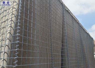 Συνήθειας στρατιωτικό Gabion πλέγμα καλωδίων κιβωτίων ενωμένο στενά Hesco 5mm πιστοποίηση του ISO