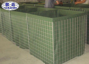 1*1*1m αμυντικός εμποδίων προμαχώνας χρήσης Gabion Hesco Mlilatary στρατού πράσινος ενωμένος στενά
