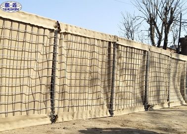 Αμυντικό εμπόδιο Hesco στρατού, τοίχος κιβωτίων Gabion πλέγματος καλώδιο ανοίξεων 4,0 χιλ.