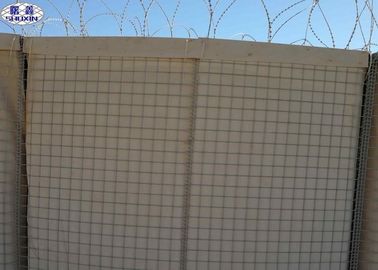 Στρατιωτικά εμπόδια τοίχων Gabion που γεμίζουν με την άμμο ή τους βράχους
