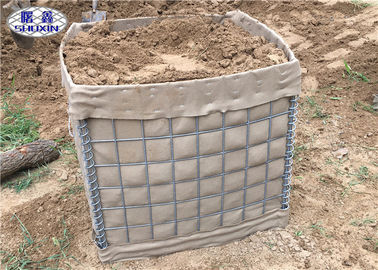 Geotextile ευθυγράμμισε το στρατιωτικό εμπόδιο HESCO, υψηλό εκτατό ενωμένο στενά εμπόδιο Gabion