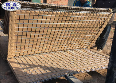 Γεμισμένα άμμος εμπόδια πλημμυρών Gabion με γαλβανισμένο το Geotextile χαλύβδινο σύρμα