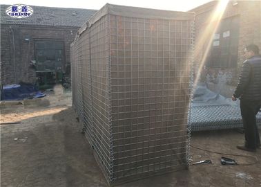 Ενωμένο στενά Geotextile τύπων προμαχώνων πεδίων Gabion πλέγματος καλωδίων γεμισμένο άμμος μπεζ ύφασμα