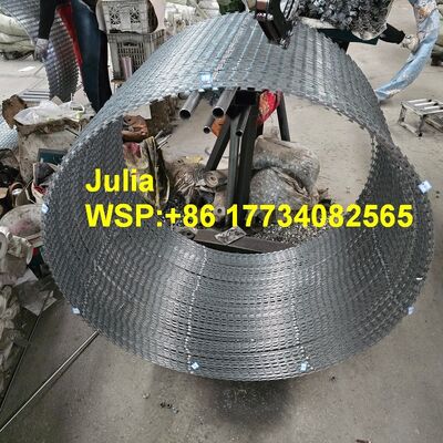 Ανθεκτικό πλέγμα ξυραφιού 500mm OD BTO-16 με 102 βρόχους, συρματόπλεγμα ξυραφιού κατά της διάβρωσης για φράχτη σε οικιστικές κοινότητες