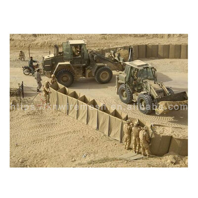 Βαρύ γαλβανισμένο σιδηροπλέγμα Αμμογεμιστικό Mil10 Αμυντικό φράγμα Τείχος HESCO Στρατιωτικά φράγματα