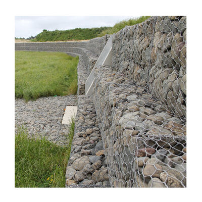8*10cm Γαλβανισμένο Pvc Coated Gabion Box Εξαγωνικό υφαντό πέτρινο γεμιστό καλάθι Gabion