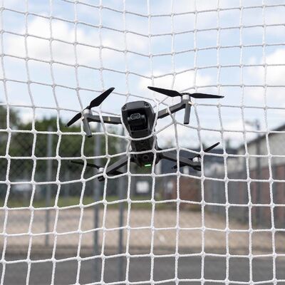 Λευκό δίχτυ Anti Drone – 3mm πλέγμα πολυεστέρα χωρίς κόμπους (5x5cm) για προστασία και προστασία από drone