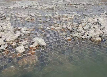 Ντυμένα PVC κλουβιά καλαθιών Gabion, 60 X 80mm καλάθια τοίχων Gabion χάλυβα