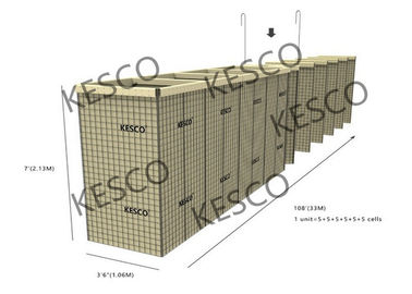 Mil 12 Hesco εμπόδια για τον έλεγχο πλημμυρών και τις στρατιωτικές οχυρώσεις
