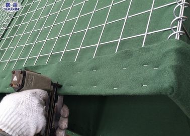 Τα γαλβανισμένα εμπόδια εδαφολογικού στρατιωτικά Hesco άμμου χάλυβα, παγιδεύουν 3» Χ 3»